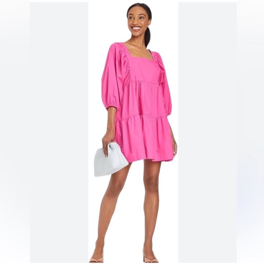 A New Day EUC Pink Puff Sleeve Mini Dress size XS